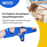 Kids Resting Hand Splint for Pediatric Stroke/Sport Injury/Post operation (Age 2-12) Left & Right Hand Brace