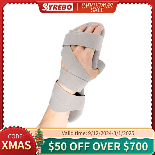 Syrebo Hand Splint Hand Support Brace Wrist Splint for Wrist Pain Sprain Stroke