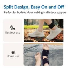 Syrebo foot drop brace strap and dial-buckle design