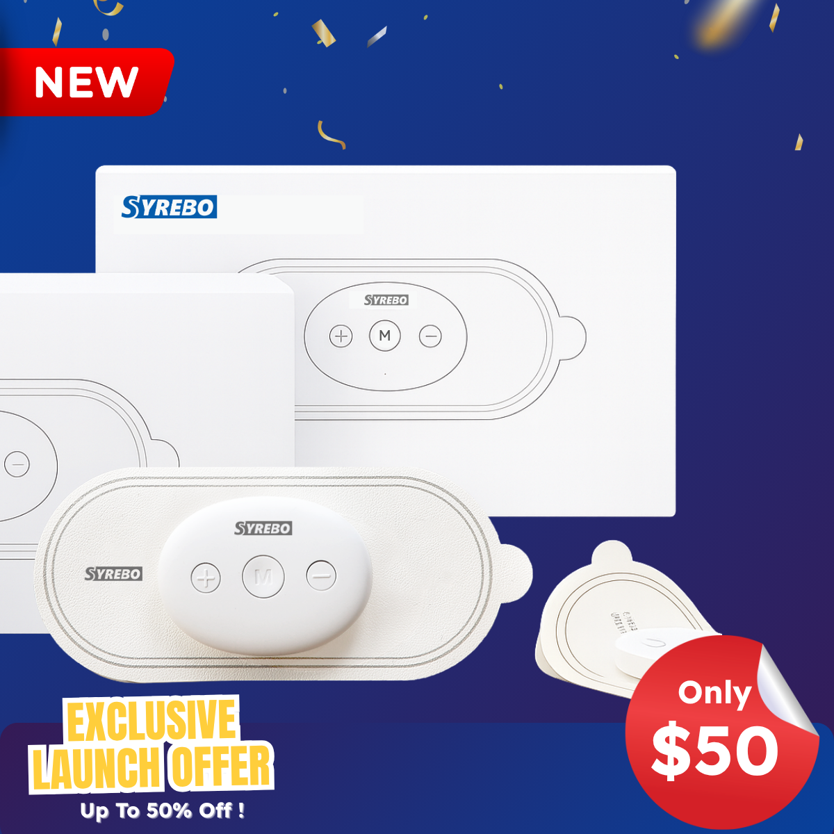 SYREBO Wireless Electrical Stimulation Device TENS Unit Muscle Stimulator Low frequency rehabilitation instrument Hand and foot rehabilitation training equipment