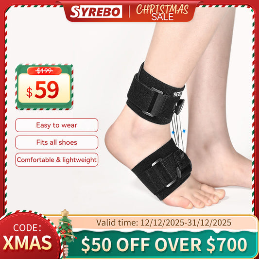 SYREBO Foot Drop Brace Medical Foot Up Ankle Foot Orthosis Support for Hemiplegia Stroke