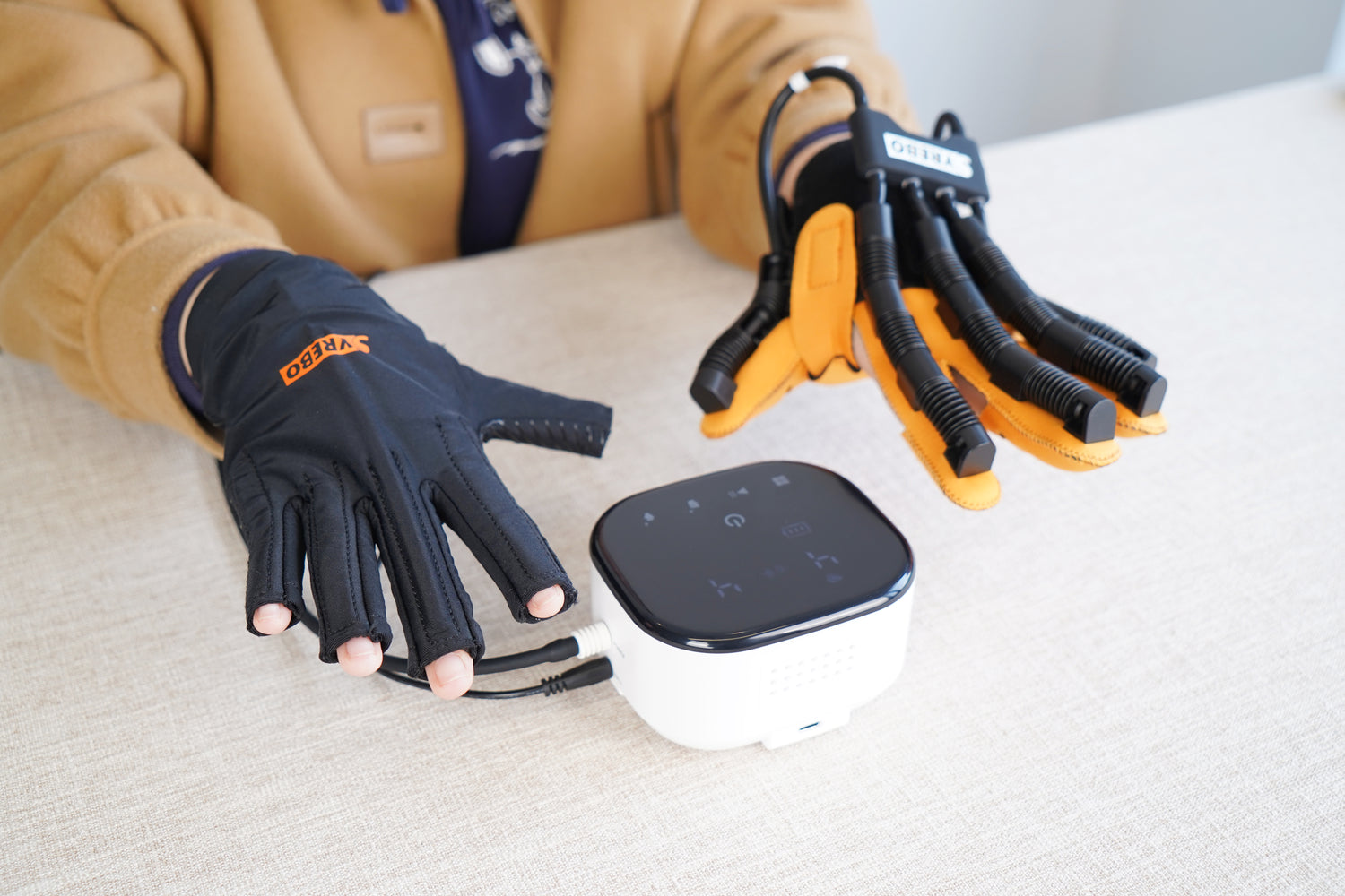SYREBO C10 Rehabilitation Glove: Hand & Finger Stroke Recovery Robot with 3 Training Modes