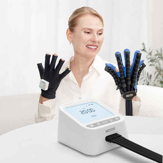 SYREBO Game Mode E12 Rehabilitation Robot Glove Workstation (APP+E12) - 7 Training Modes for Stroke Hand Recovery