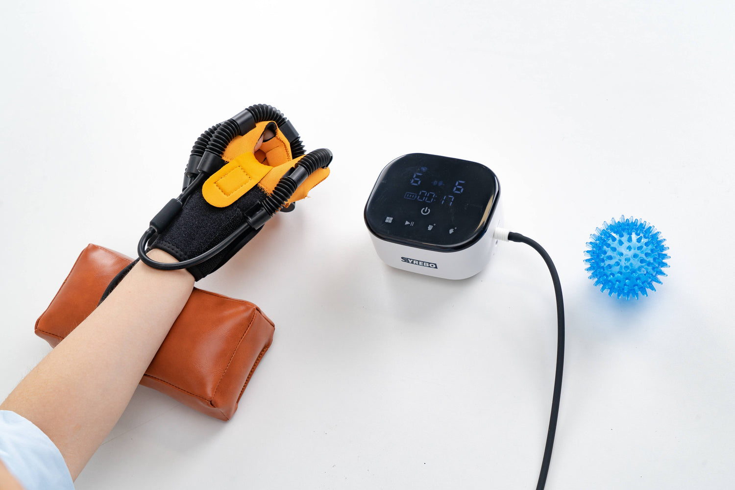 SYREBO C10 Rehabilitation Glove: Hand & Finger Stroke Recovery Robot with 3 Training Modes