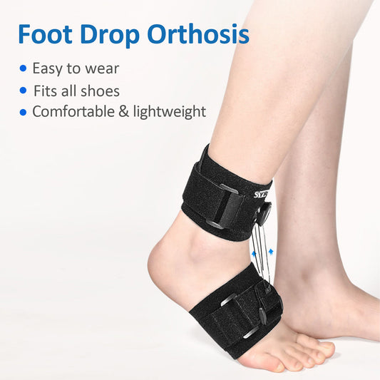 SYREBO Foot Drop Brace Medical Foot Up Ankle Foot Orthosis Support for Hemiplegia Stroke