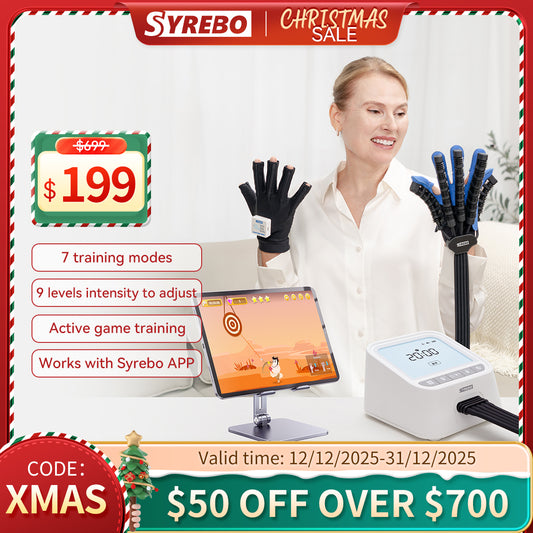 SYREBO Game Mode E12 Rehabilitation Robot Glove Workstation (APP+E12) - 7 Training Modes for Stroke Hand Recovery