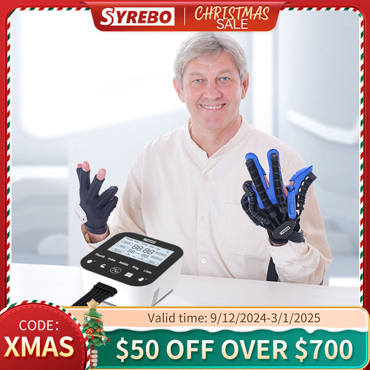 SYREBO C12 Rehabilitation Glove : Hand Finger Stroke Rehabilitation Training Robot With 6 Training Modes