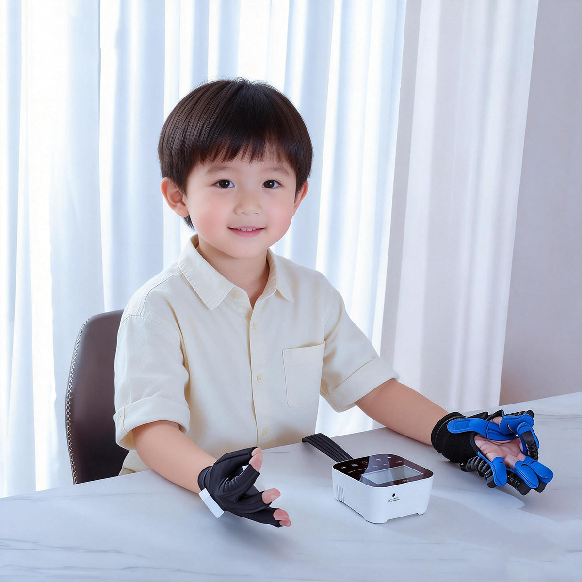 SYREBO Kids C12 Rehabilitation Glove : Hand Finger Stroke Rehabilitation Training Robot With 6 Training Modes（）
