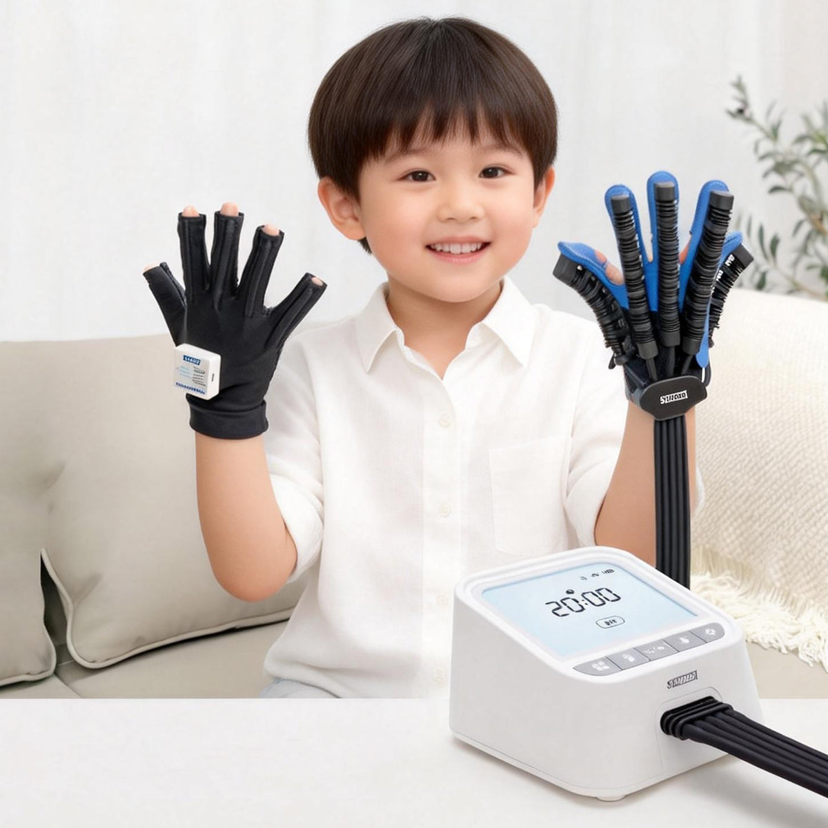 SYREBO Kids E12 Rehabilitation Robot Glove Game Mode (APP+E12) - 7 Training Modes for Stroke Hand Recovery（）