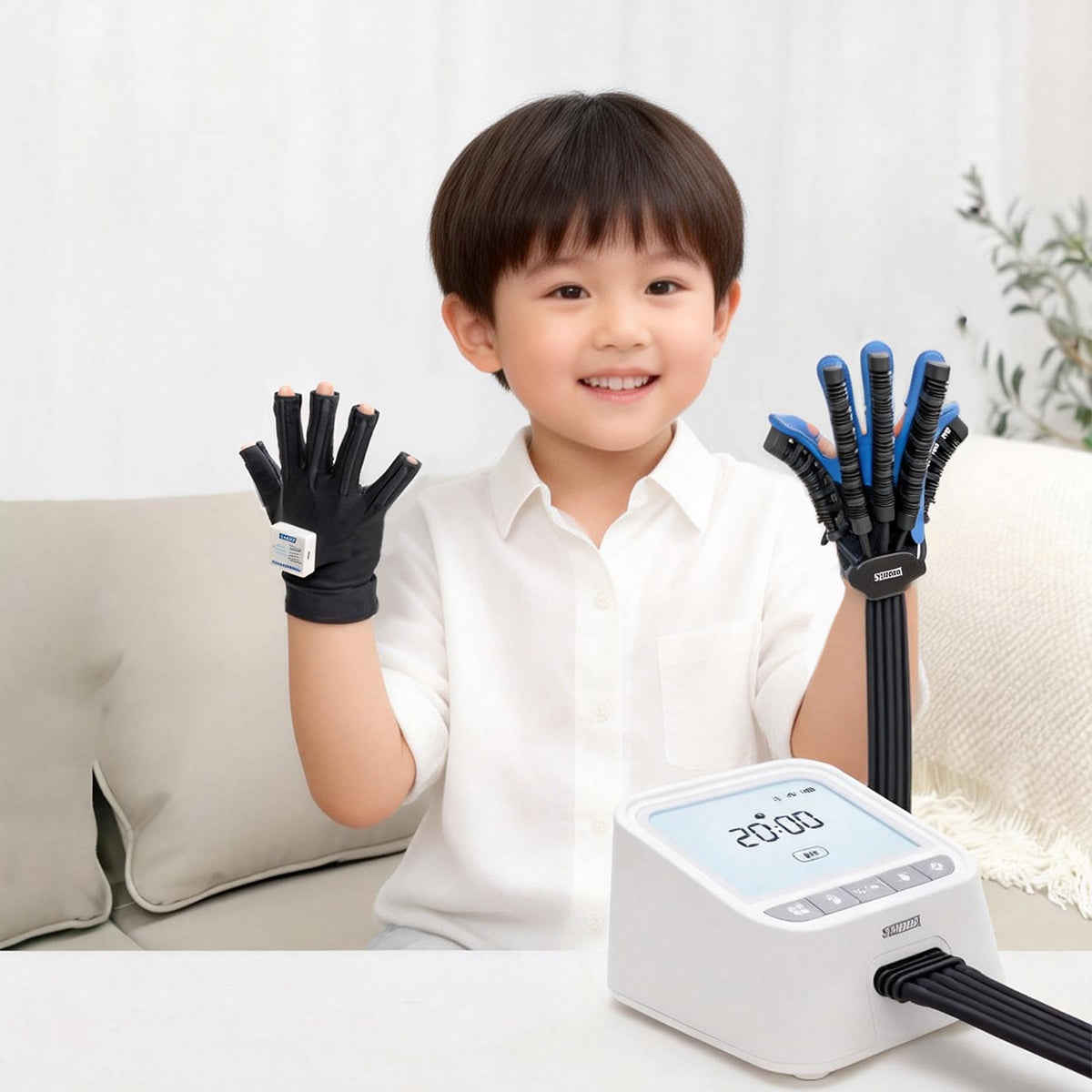 SYREBO Kids E12 Rehabilitation Robot Glove Game Mode (APP+E12) - 7 Training Modes for Stroke Hand Recovery（）