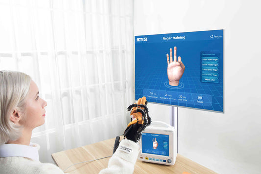 HR08E SYREBO Hospital-Grade Hand Rehabilitation Robot Glove — stroke rehabilitation