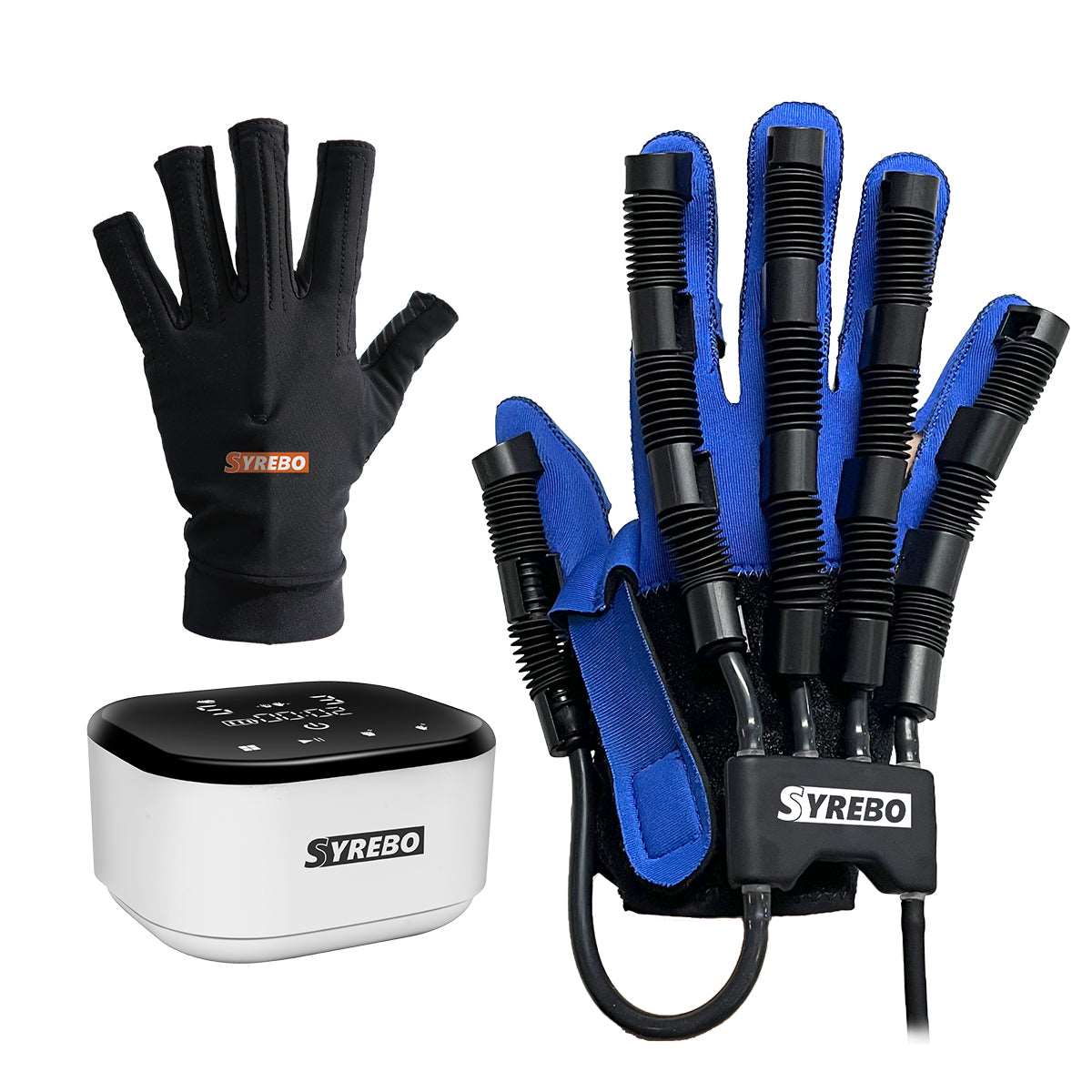 C10 Blue Robotic Stroke Rehabilitation Gloves Hand Exercise Tool