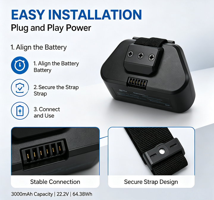22.2V Rechargeable Lithium-Ion Battery – 2900mAh
