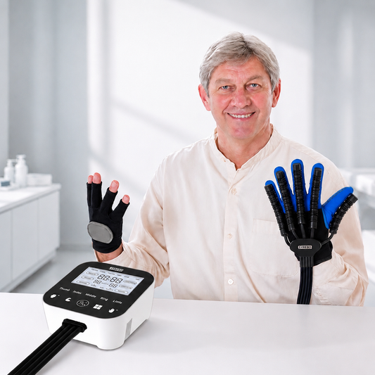 SYREBO C12 Rehabilitation Glove: Hand & Finger Stroke Recovery Robot with 6 Training Modes