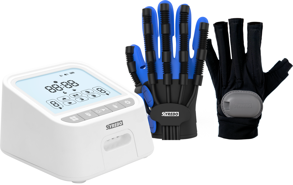 E12E Kids rehabilitation glove size chart with child hand measurements