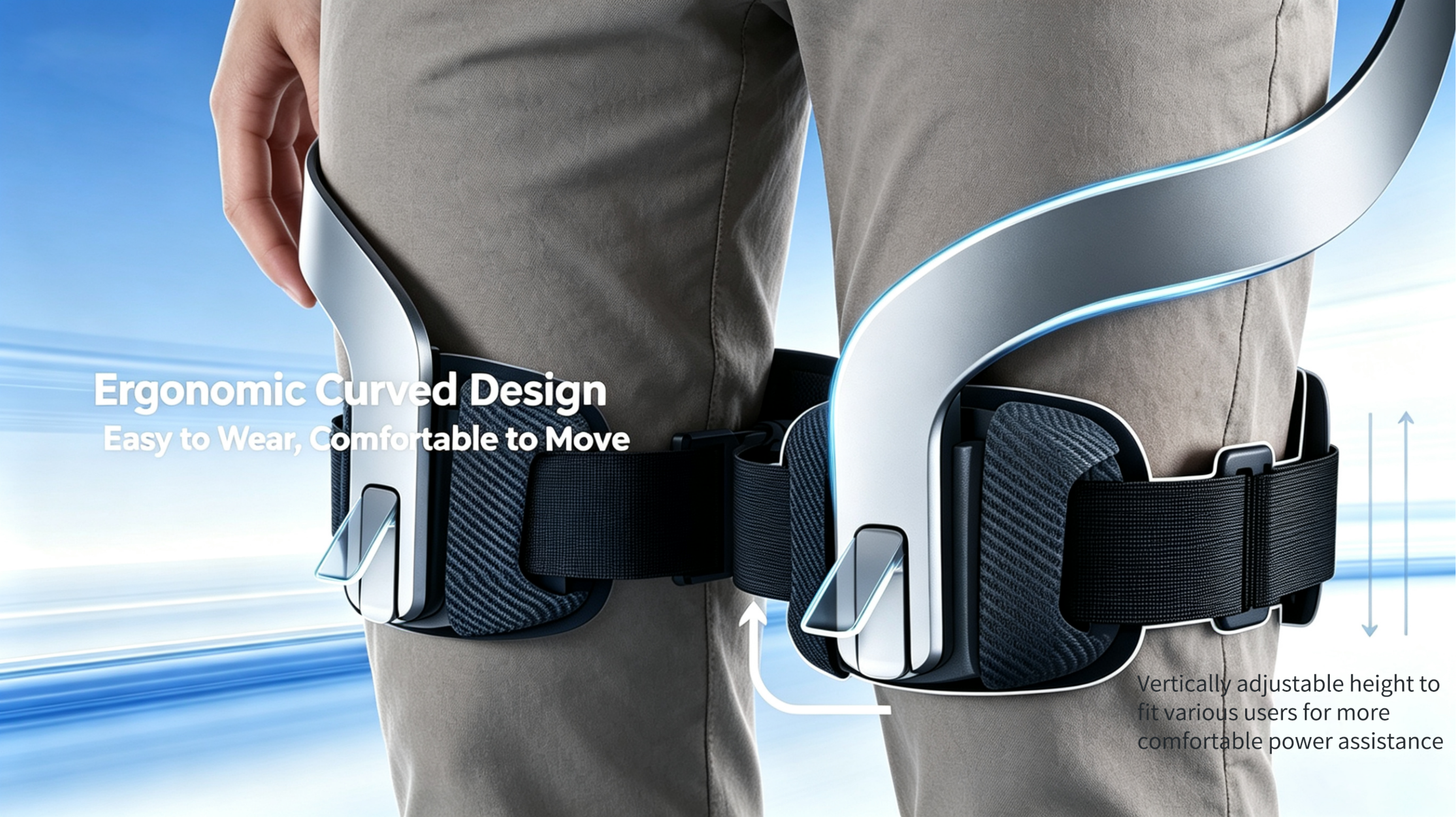 Syrebo SY-EW03 ergonomic curved thigh support design