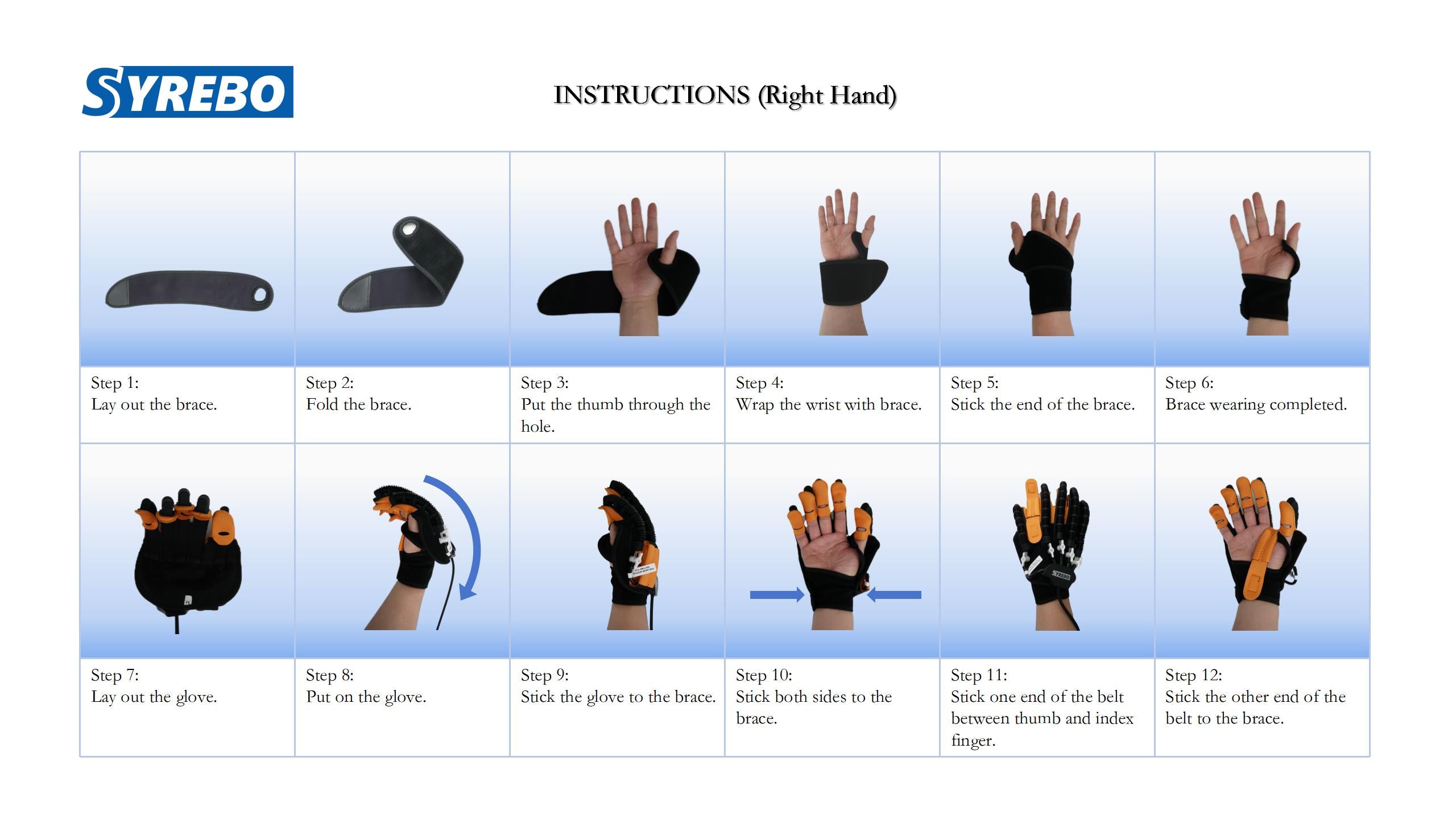 Syrebo Robot Rehabilitation Glove Right Hand User Guide