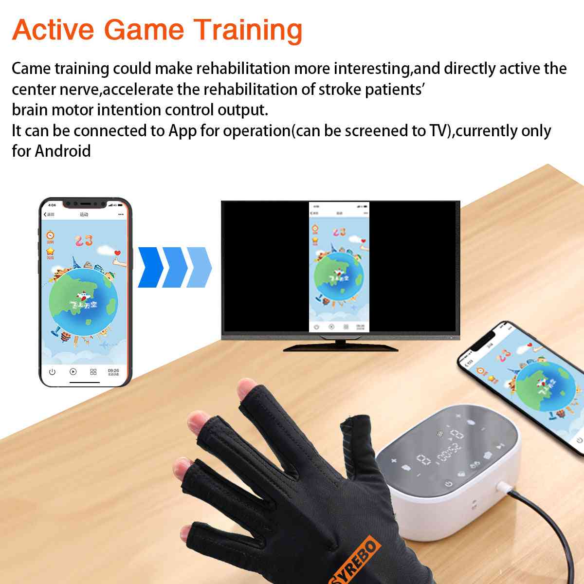 Syrebo Hand Recovery Therapy Excercise Rehabilitation Robot Gloves C11
